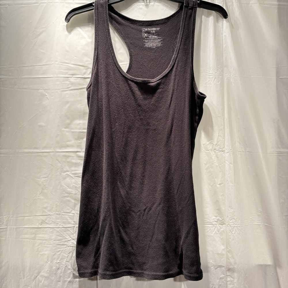 No Boundaries Women's Juniors XL (15-17) BLACK Tank Top Sleeveless Scoop Neck